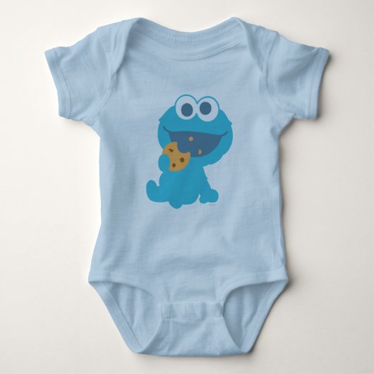 Cookie Monster Eating Cookie Romper (Voorkant)