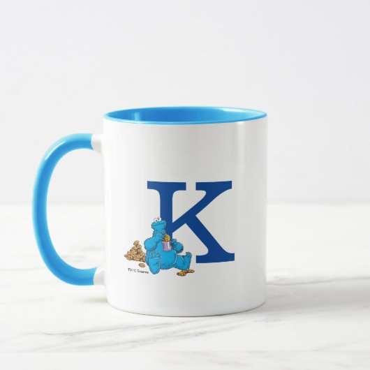 Cookie Monster Eating Cookies Monogram K Mok (Links)