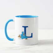 Cookie Monster Eating Cookies Monogram L Mok (Links)