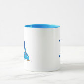 Cookie Monster Eating Cookies Monogram P Mok (Midden)