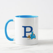 Cookie Monster Eating Cookies Monogram P Mok (Links)