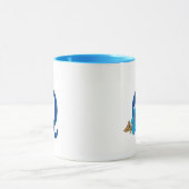  Cookie Monster Eating Cookies Monogram Q Mok (Midden)