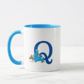  Cookie Monster Eating Cookies Monogram Q Mok (Links)
