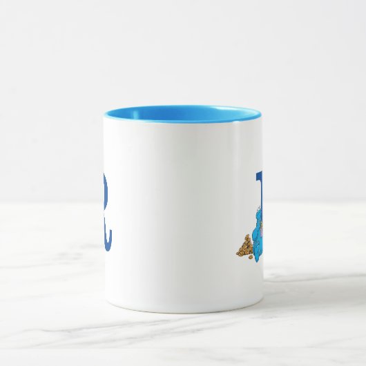  Cookie Monster Eating Cookies Monogram R Mok (Midden)