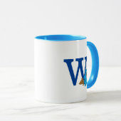  Cookie Monster Eating Cookies Monogram W Mok (Voorkant rechts)