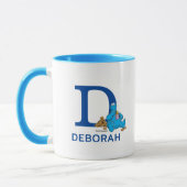Cookie Monster Eating Cookies Naam & Monogram D Mok (Links)