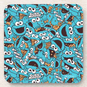 Cookie Monster Eet smakelijk Patroon Bier Onderzetter