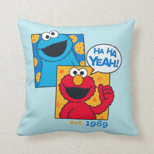 Cookie Monster & Elmo Ha Ha Ja Kussen