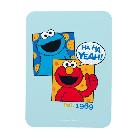 Cookie Monster & Elmo | Ha Ha Yeah Magneet (Verticaal)