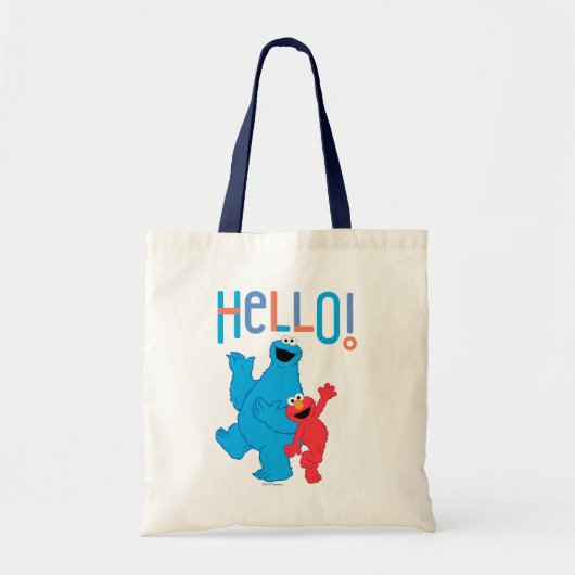 Cookie Monster & Elmo Hallo! Tote Bag (Voorkant)