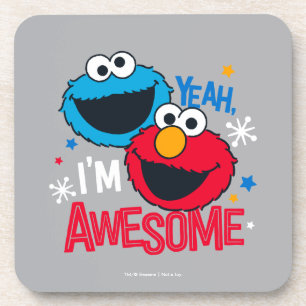Cookie Monster & Elmo I'm Awesome Drankjes Onderzetter