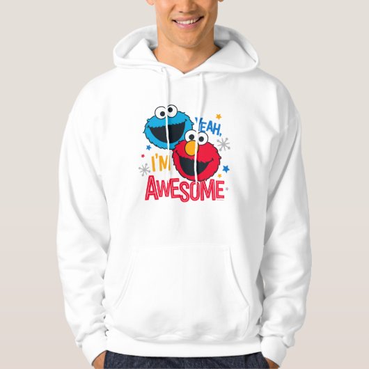 Cookie Monster & Elmo | Ja, ik ben geweldig Hoodie (Voorkant)