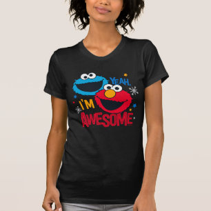 Cookie Monster & Elmo   Ja, ik ben geweldig T-shirt