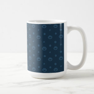 Cookie Monster en Cookies Blue Navy Pattern Koffiemok