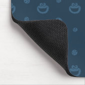 Cookie Monster en Cookies Blue Navy Pattern Muismat (Hoek)