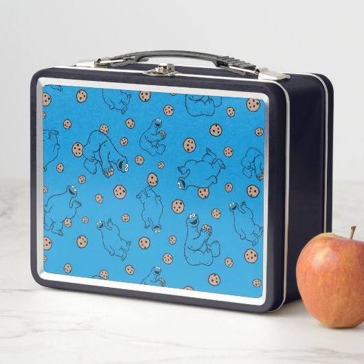Cookie Monster en Cookies Blue Pattern (In situ)