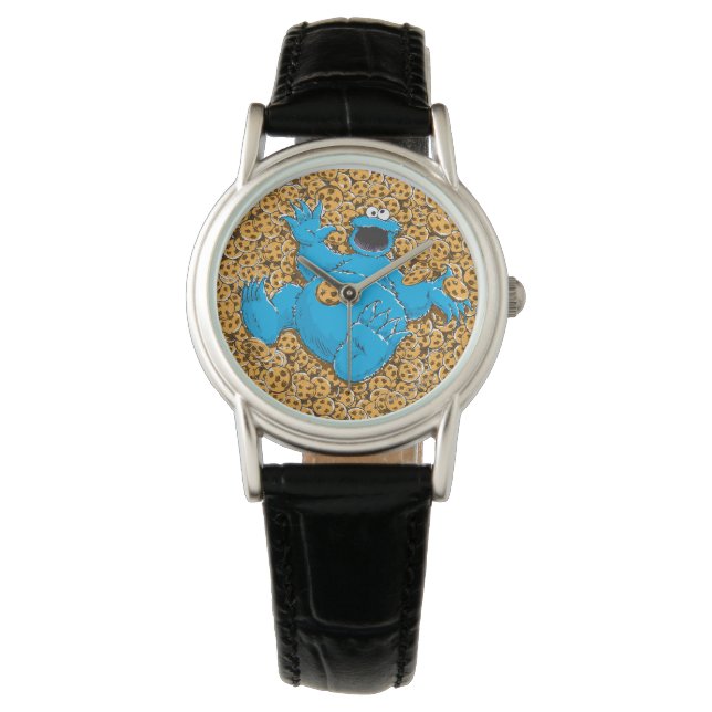  Cookie Monster en Cookies Horloge (Voorkant)