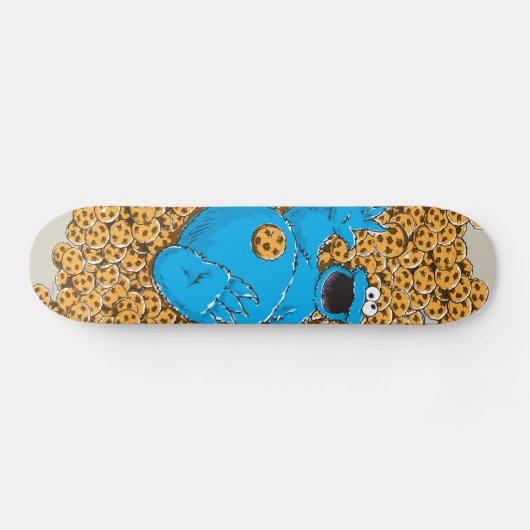  Cookie Monster en Cookies Skateboard (Horizontaal)