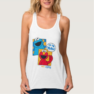 Cookie Monster en Elmo   Ha Ha ha Ja Tanktop