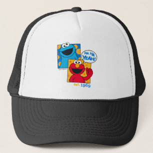 Cookie Monster en Elmo Ha Ha ha Ja Trucker Pet