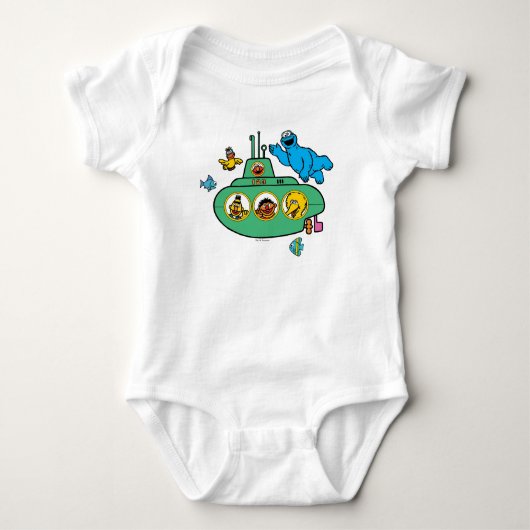 Cookie Monster en Sesame Pals Submarine Romper (Voorkant)