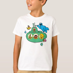 Cookie Monster en Sesame Pals Submarine T-shirt