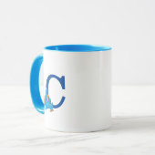 Cookie Monster Eten Cookies Monogram C Mok (Voorkant links)