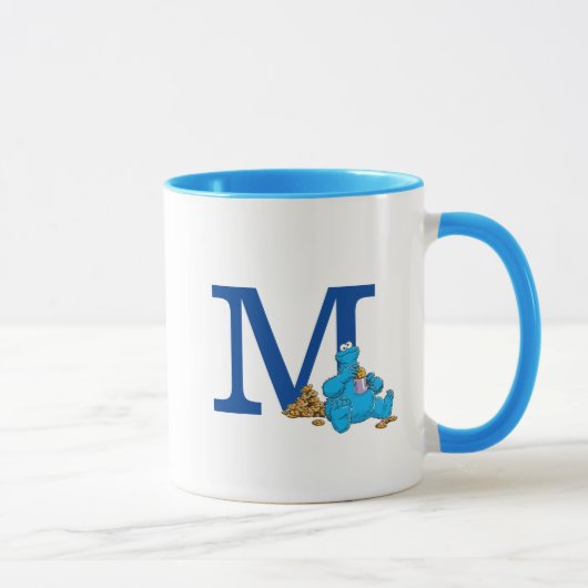  Cookie Monster Eten Cookies Monogram M Mok (Rechts)