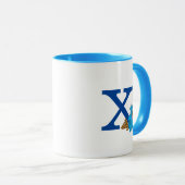  Cookie Monster Eten Cookies Monogram X Mok (Voorkant rechts)