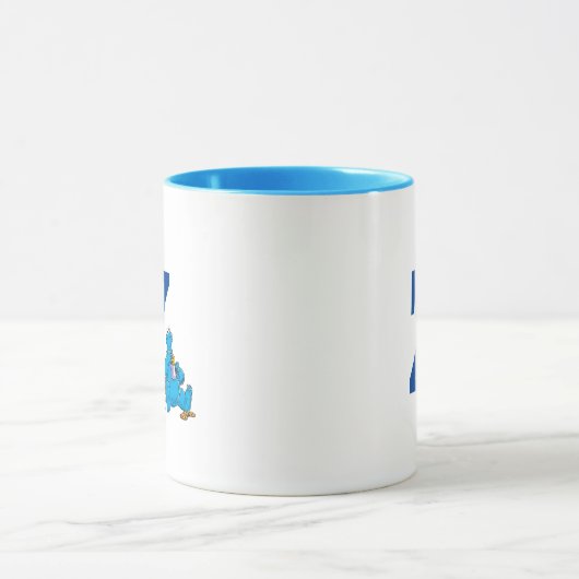  Cookie Monster Eten Cookies Monogram Z Mok (Midden)