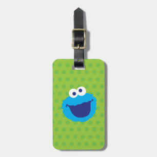 Cookie Monster Face 2 Bagagelabel