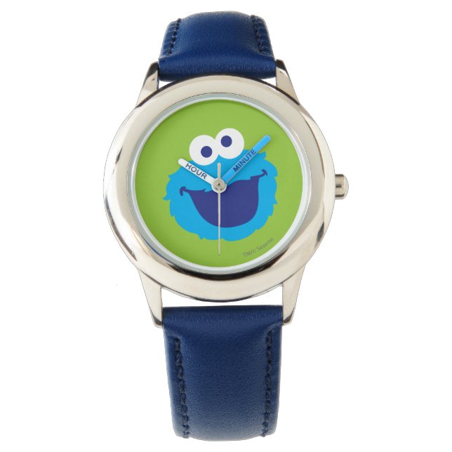 Cookie Monster Face Horloge (Voorkant)