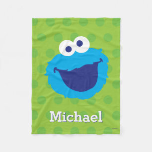 Cookie Monster Face Jouw namen toevoegen Fleece Deken