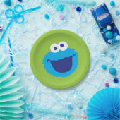 Cookie Monster Face Papieren Bordje (Feest)