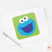 Cookie Monster Face Vierkante Sticker (Envelop)