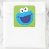 Cookie Monster Face Vierkante Sticker (Tas)