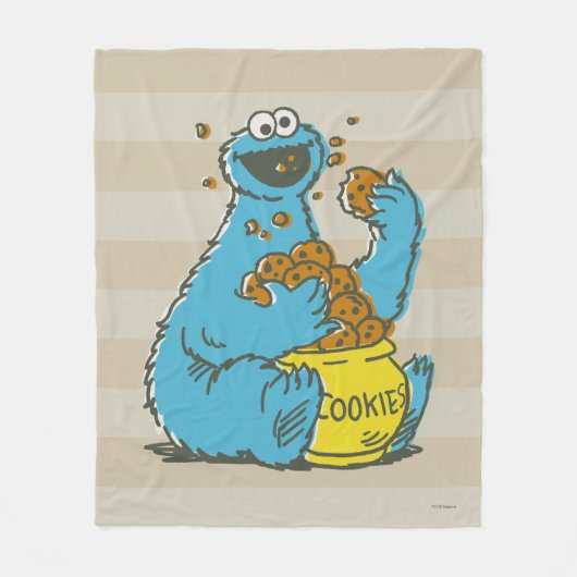 Cookie Monster  Fleece Deken (Voorkant)