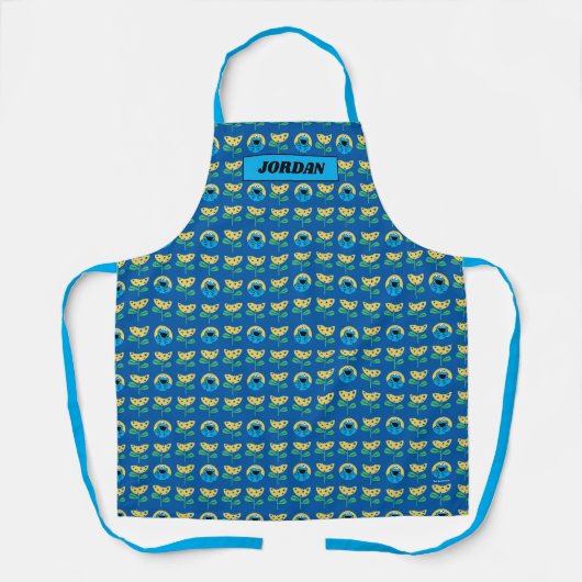 Cookie Monster Flower Pattern Schort (Voorkant)