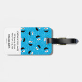 Cookie Monster Fur Face Pattern Bagagelabel (Achterkant horizontaal)