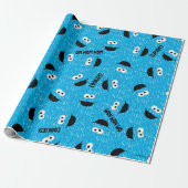 Cookie Monster Fur Face Pattern Cadeaupapier (Uitgerold)