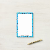Cookie Monster Fur Face Pattern Post-it® Notes (Op bureau)