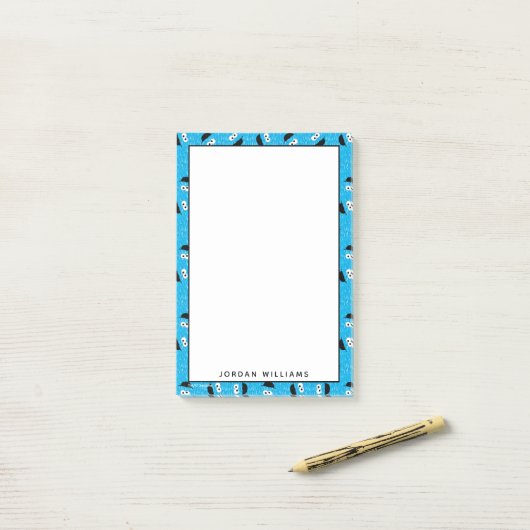 Cookie Monster Fur Face Pattern Post-it® Notes (Op bureau)