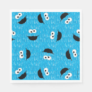 Cookie Monster Fur Face Pattern Servet