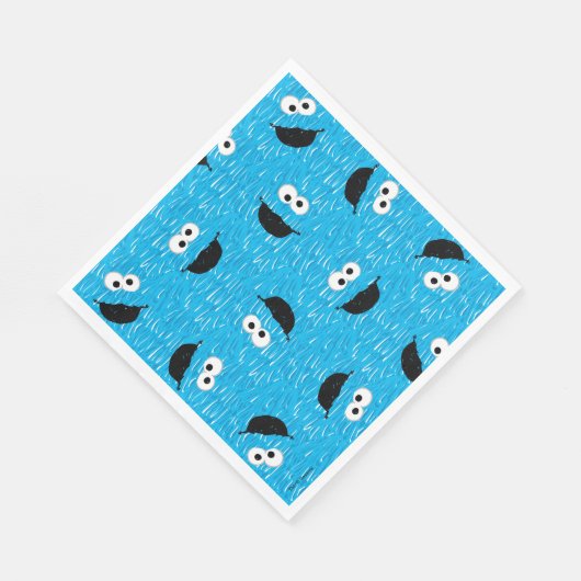 Cookie Monster Fur Face Pattern Servet (Hoek)