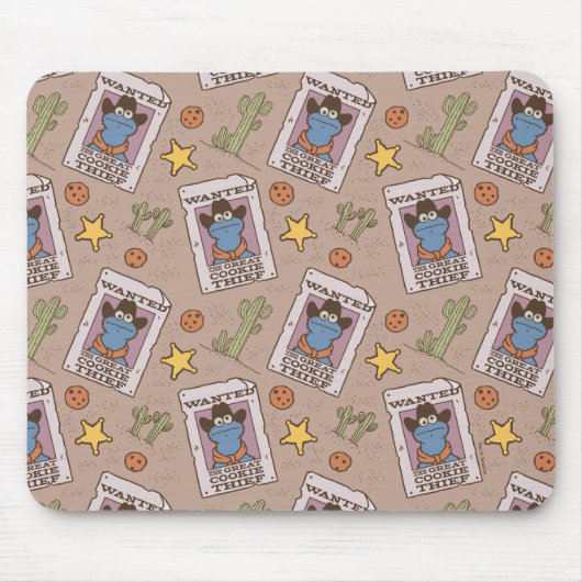 Cookie Monster Gezocht Patroon Muismat (Voorkant)