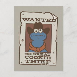 Cookie Monster Gezocht Poster Briefkaart