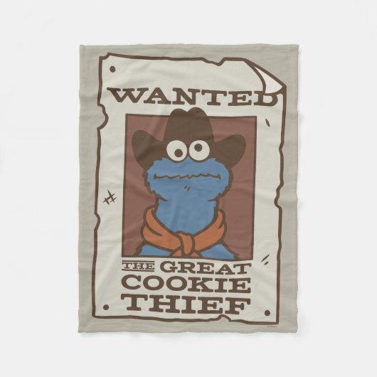 Cookie Monster | Gezocht Poster Fleece Deken (Voorkant)