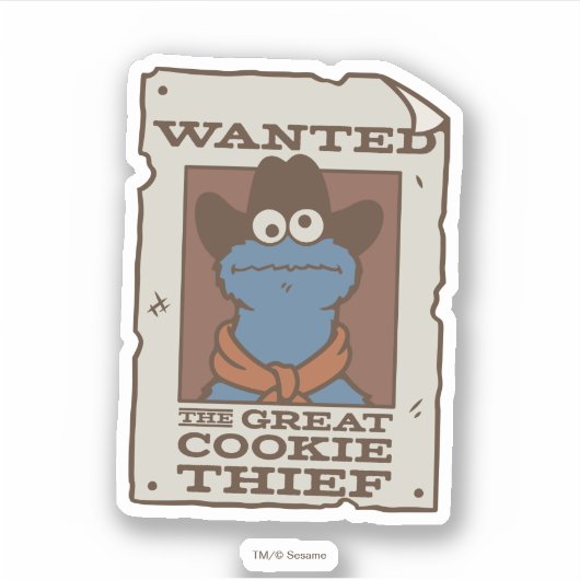 Cookie Monster | Gezocht Poster Sticker (Voorkant)