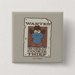 Cookie Monster Gezocht Poster Vierkante Button 5,1 Cm