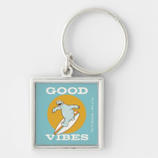 Cookie Monster Good Vibes Sleutelhanger (Voorkant)